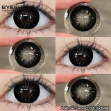 1 Pair Color Contact Lenses for Eyes Fashion Color Eye Lens Brown Eye Lenses Gray Pupils Lens Yearly Soft Lenses
