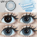 Popxstar 15mm Big Diameter Black Lenses 14.5mm Lenses  Colored Contact Lenses for Eyes Big Eye Lenses Natural Look Lenses
