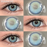 Popxstar  1 Pair New Color Contact Lenses for Eye Beautiful Pupil Fashion Blue Soft Lenses Gray Natural Contacts Yearly Cosmetics