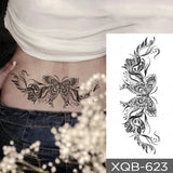 Popxstar Waterproof Temporary Tattoo Sticker Japanese Phoenix Flame Flash Tatto Feather Totem Body Art Arm Leg Waist Fake Tatoo Men Women