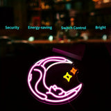Popxstar  Cat Neon Light for Wall Decoration Moon Cat Star LED Light Sign Suitable for Room Home Party Birthday Beer Sign- USB Powered