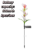 2pcs Colorful LED Solar Garden Light Automatic Color Changing Waterproof LED Garden Light for 1.2V/AA/600mAh