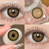 1 Pair Blue Color Contact Lenses Natural Brown Lenses Gray Beautiful Pupils for Eyes Women Cosmetics Eye Contacts Lens