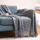 Popxstar  Summer Blanket for Bed Sofa Knitted Blanket With Tassel Nap Blankets Air Conditioning Blanket Soft Throw Blanket Bed Sheet Cover