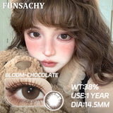 Popxstar  1 Pair Myopia 0~-8.00 Degree Color Contact Lenses for Eyes Natural Lenses with Prescription Diopter Eye Contacts Yearly
