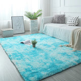 Popxstar White Fluffy Hall Carpet Modern Living Room Bedroom Home Decor Large Mats Thickened Non-Slip Girl Children's Room Pink Furry Rug