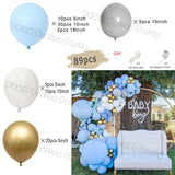 Popxstar Blue Birthday Balloons Arch Kit Birthday Decorations Gold Confetti Navy Blue Baloon Boy Girl Baby Shower Wedding Baptism Decors