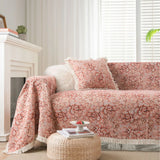 Multifunction Soft Sofa Towel Anti Cat Scratch Jacquard Thick Colored Flower Thick Sofa Cover for Living Room Sofa Blanket