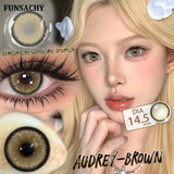 1 Pair Black Lenses Natural Contact Lenses for Eyes Eye Contacts Brown Gray Lenses Yearly Cosmetic Women Lens