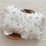 Popxstar INS Ruffle Edge Gauze 100% Cotton Princess Pillow Case 30X50 48X74cm Breathable Pillowcase Decorative for Home Bedding Bedroom