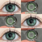 Popxstar  2PCS New Gray Prescription Contact Lenses Fashion Pupils Cosmetics Eye Color Lenses Myopia Colored Contact Lenses Brown