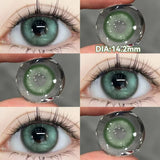 Popxstar 2PCS New Gray Prescription Contact Lenses Fashion Pupils Cosmetics Eye Color Lenses Myopia Colored Contact Lenses Brown