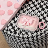 Popxstar 3D Bow Wave Case for Apple AirPods 1 2 Case Pink Floral Girls Cover for AirPods  Pro Wireless Box With Keychain