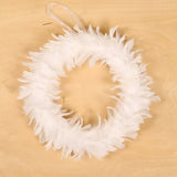 Popxstar White Wreath Christmas Decoration Hanging Ornaments for Door Wall