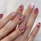 Popxstar 24pcs Romantic Y2k Star Press On Nails Gradient Blue French Style Gold Moon Designs Fake Nail Sweet Almond False Nails For Women