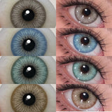 Graded 1pair Color Contact Lenses Mixblood Softlens 12months
