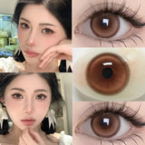 1 Pair New Brown Color Contact Lenses For Eyes Myopia Natural Pupils Cosmetic Soft High Quality Lenses Fast Shipping