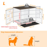 M/L/XL/2XL Dog Crate Cage Furniture Wooden Pet Kennel Table with Three Doors and Removable Tray Decorative Side End Table