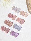 Autumn Winter Blue Black Red Glass Bead Crystal Cat Eye Gel Nail Polish New Whitening High Density Sparkling Nail