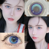 Popxstar Halloween Cosplay Color Contact Lenses Cosplay Lens Anime Red Lenses Girl Tears Graduated Colored Lenses Makeup Eye Len