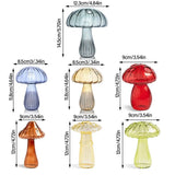 Popxstar Transparent Jelly Color Mushroom Glass Vase Aromatherapy Bottle Home Small Vase Hydroponic Flower Pot Simple Table Decoration