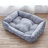 Popxstar  Square Dog Bed (S-3XL) Large Pet Dog House Cushion Kennel Soft Fleece Nest Dog Cat Baskets Mat Winter Waterproof Accessories