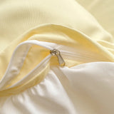 Chic Ruffle Lace Duvet Cover Set for Girl Yellow Princess Comforter Cover 3 Piece Bedding with Zipper Closure Soft Bedroom Decor