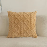 Popxstar  Solid color Shu cotton lint sofa throw pillow Modern simple living room sofa pillow Model room decorative bedside cushion