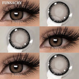Popxstar  2pcs Colorcon Contact Lenses Gray Pupils for Eyes Fashion Color Contact Lenses Eye Makeup Beauty Cosmetics Blue Lenses