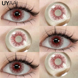 Popxstar  Anime Cosplay Colored Contact Lenses  Red Lens Blue Pupils Halloween MakeUp Beauty Women Cosplay Colorful Lenses