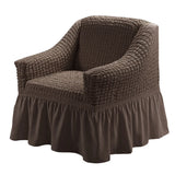 Single Seater Sofa Seater Seersucker Slipcover with Skirt Universal Stretch Sofa Couch Slipcover Easy Fitted Furniture Protector