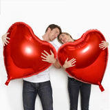 Popxstar 2/4Pcs Huge Heart Foil Balloons 32inch Red Large I Love Heart Shaped Helium Balloons for Engagement Wedding Valentines Day Decor