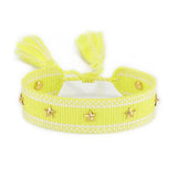 popxstar Hand Woven Bracelets Adjustable Studded Stars Bracelet Fashion Jewelry Gifts