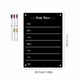 Popxstar Magnets Acrylic Rewritable Message Board Dry Erase Calendar Refrigerator Sticker Home Decor Kitchen Accessories