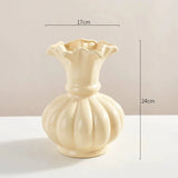 Pumpkin shaped ceramic vase hydroponics dried flowers flower arrangement desktop ornament home living room study decoration