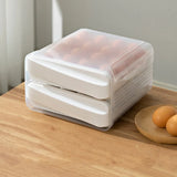 32-Compartment Double-Layer Egg Storage Box Transparent Plastic Refrigerator Storage Box Stable Thickened Egg Fresh-Keeping Box