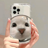 Popxstar Sunglasses Cat Dog Phone Case for iPhone 11 Case iPhone 16 15 14 13 12 Pro Max XR XS X 8 7 Plus SE Transparent Shockproof Cover