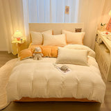 Popxstar  new 3D winter engraved thickened milk fleece double-sided fleece quilt cover coral fleece dormitory single quilt cover