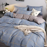 Popxstar  New Fashion Print Queen Size Bedding Set King Size Daisy Printed  Duvet Cover Set with Flat Sheets Cozy Durable Bedding Sets