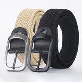Popxstar Men's Belt Casual Woven Elastic Belt Outdoor Sports Women's Belt Climbing Work Belt Jeans Suit Pants Men's And Women's Universal