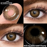 1 Pair Natural Gray Beauty Pupils Color Contact Lenses Yearly Soft Brown Eye Lenses Cosmetic Blue Green Eye Contacts