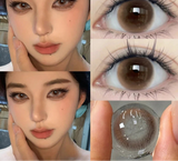 Popxstar Color Contact Lens 2Pcs New Product Myopia Contact Lenses Degree 0 ~ -8.00 Natural Fashion Contact Lenses Pink Soft Lens