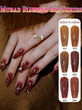 Autumn Winter Blue Black Red Glass Bead Crystal Cat Eye Gel Nail Polish New Whitening High Density Sparkling Nail