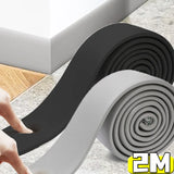 2M Skirting Line Sticker 3D Waterproof Enclosure Self Adhesive Wall Sticker Thickened Furniture Corner Anti-collision Decor Tape