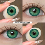 1 Pair Color Brown Contact Lenses for Eyes Yearly Natural Looking Cosmetic Eyes Lenses Cosmetic Beauty Women Lenses