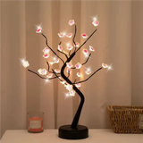 Popxstar  1PC LED Artificial Cherry Tree Bonsai Night Light USB/Battery Powered Table Lamp Touch Switch Fairy Light For Wedding Home Decor