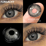Popxstar  1pair New Blue Lenses Colored Green Contact Lenses for Eyes Brown Eyes Soft Contacts Lens Yearly Gray Lens Green Pupils