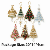 New DIY Christmas Tree Ornament Kit Beaded Hanging Ornament Kit Beading Craft Set Festive Holiday Activity