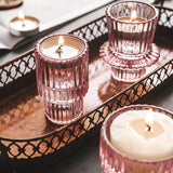 Popxstar Nordic Tealight Holder Candlestick Candles Holders Table Candle Stand Romantic Candlestick Home Decoration Crystal Glass