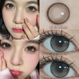 Popxstar  -Pink Contact Lenses Myopia Color Contact Lenses for Eye with Diopters Natural Grey Brown Eye Color Lenses Blue Lens 2PCS